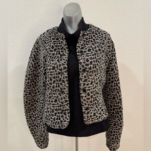 Zara Black/Brown/Cream leopard Print Jacket